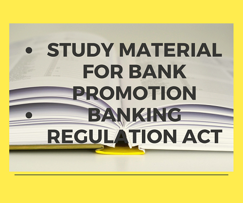 Study Material for bank promotion