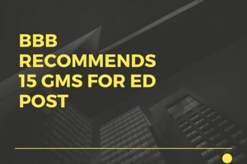 BBB recommends 15 GMs for ED post